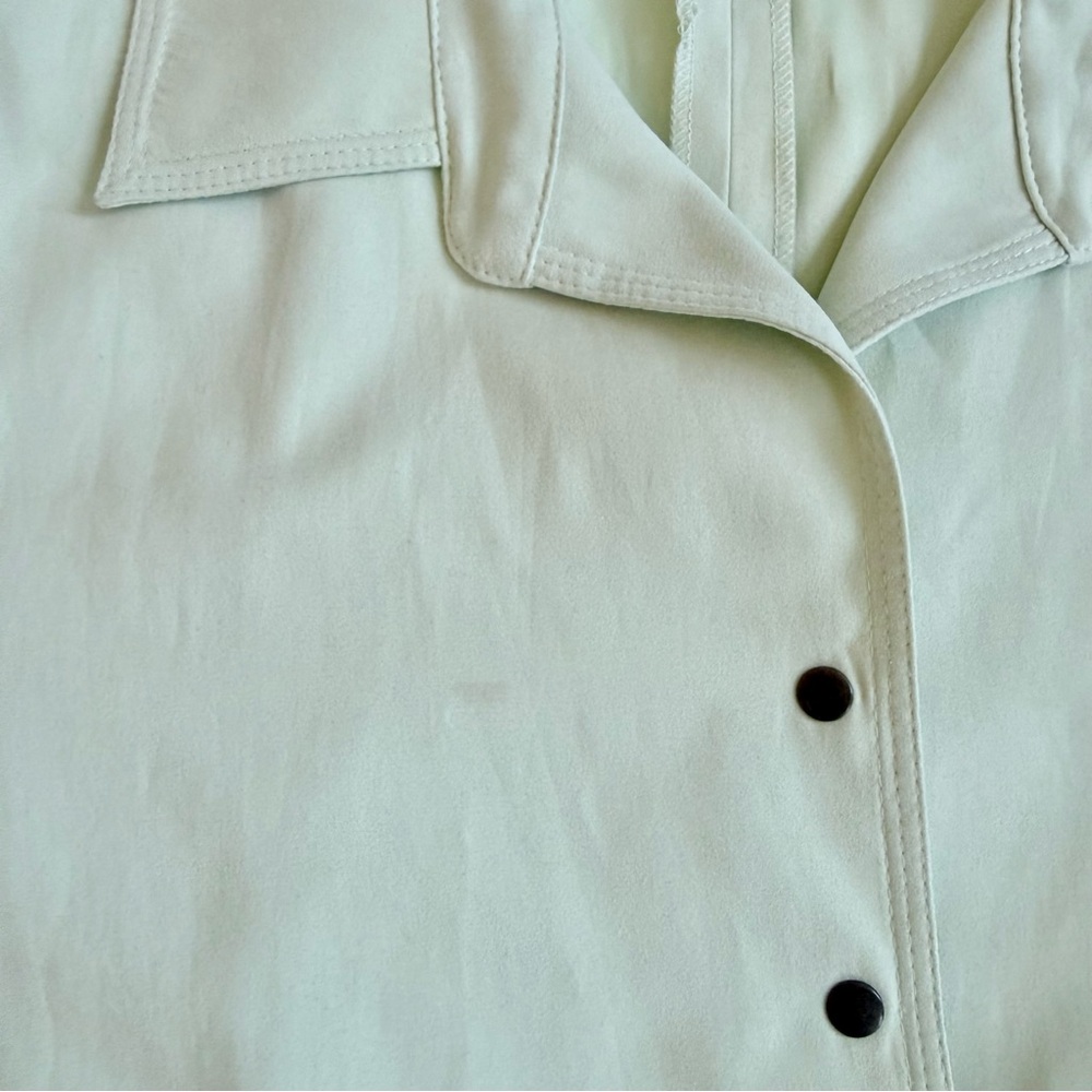 Talbots Light Green Button Down Jacket Shirt | La… - image 4